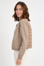 Hybrid-Bomberjacke in dunklem Beige