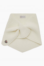 Dreieckstuch aus Woll-Cashmere-Mix in Creme