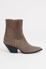 Cowboystiefel aus Wildleder in Taupe