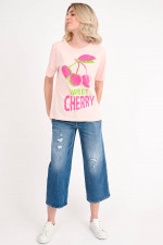 T-Shirt SWEET CHERRY in Rosa
