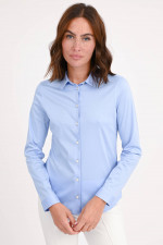 Jersey Bluse in Hellblau