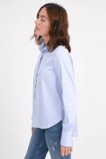 Klassische Bluse in Hellblau