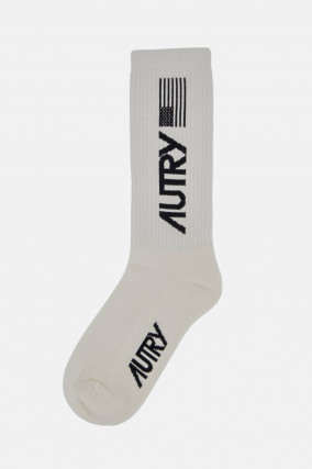 Socken mit AUTRY-Logo Weiß/Schwarz