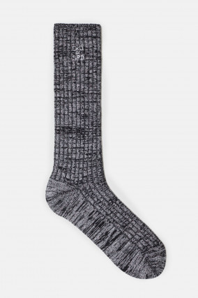 Socken mit Lurexfäden in Schwarz/Silber