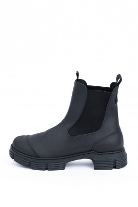 Recycelter Chelsea-Boot in Schwarz