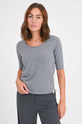 Cashmere-Shirt in Hellgrau