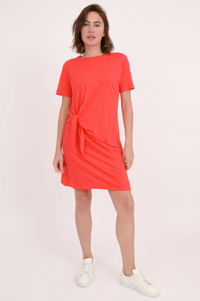 Kleid mit Knotendetail in Rot