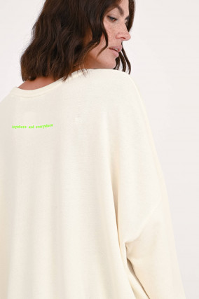 Oversize-Sweatshirt MOA in Creme