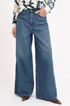 Jeans ABITATA mit weitem Bein in Vintage Blau