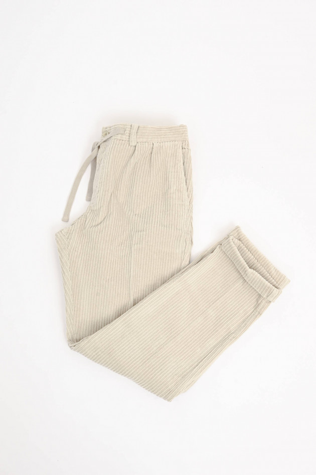 04651/ A trip in a bag Breitcordhose in Creme