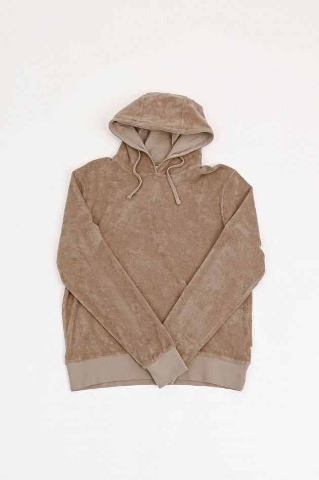 04651/ A trip in a bag Hoodie TERRY in Taupe