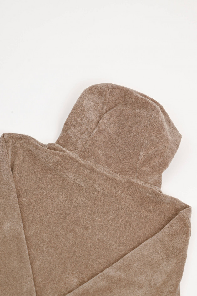 04651/ A trip in a bag Hoodie TERRY in Taupe