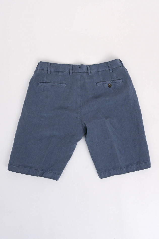 Berwich Shorts aus Lyocell und Leinen in Jeansblau