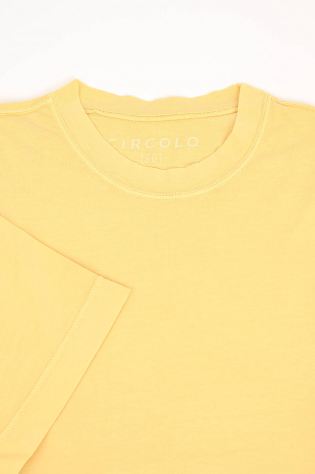 Circolo 1901 Basic Kurzarm-Shirt in Gelb