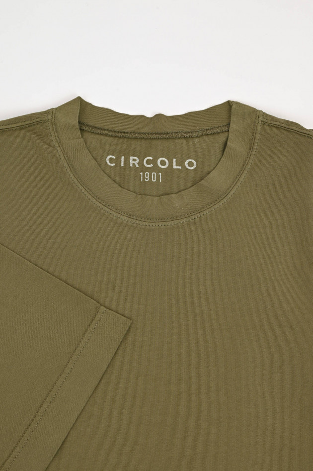 Circolo 1901 Basic Kurzarm-Shirt in Oliv