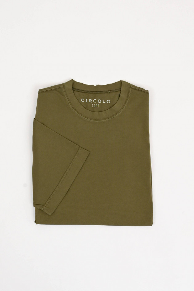 Circolo 1901 Basic Kurzarm-Shirt in Oliv