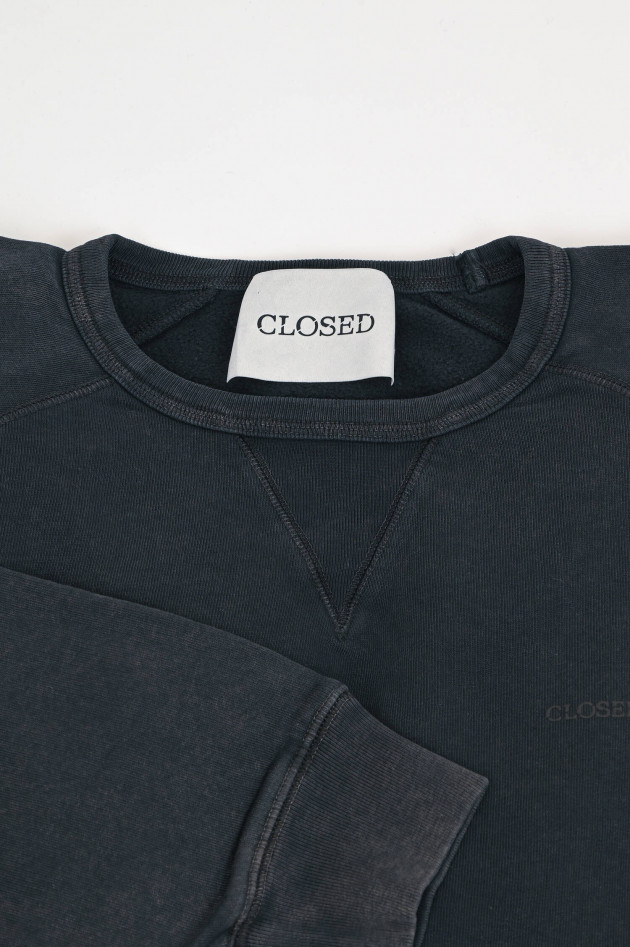 Closed Sweatshirt aus Baumwolle in Anthrazit