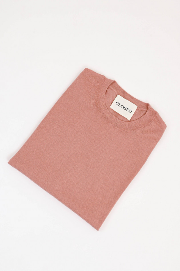 Closed Feinstrick-Pullover in heller Koralle