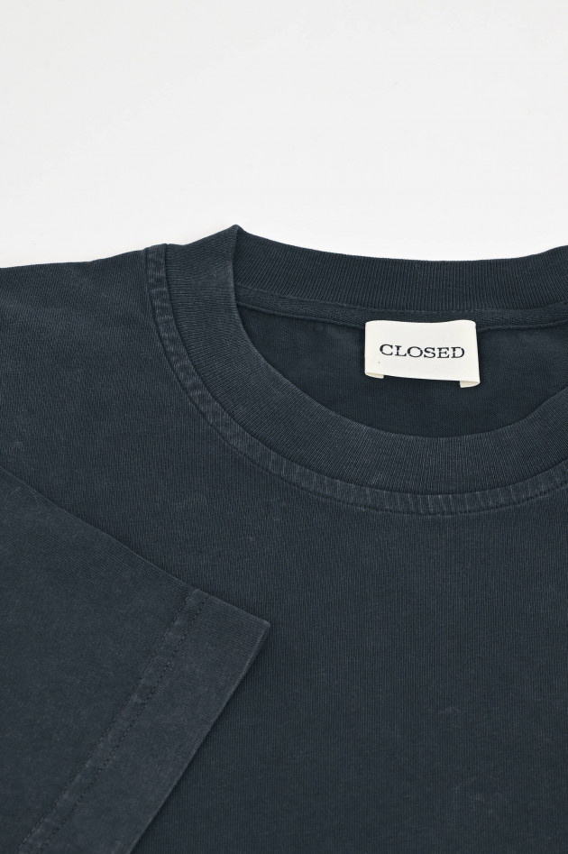 Closed T-Shirt mit Logo-Print in Used Black