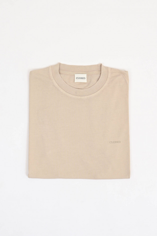 Closed T-shirt mir Logo-Print in hellem Beige