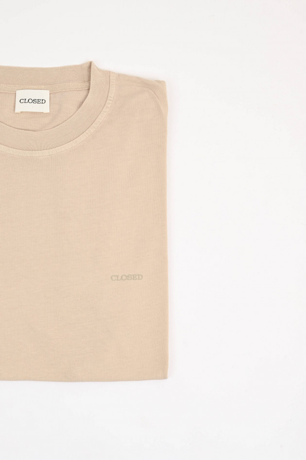 Closed T-shirt mir Logo-Print in hellem Beige