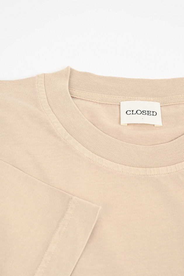 Closed T-shirt mir Logo-Print in hellem Beige