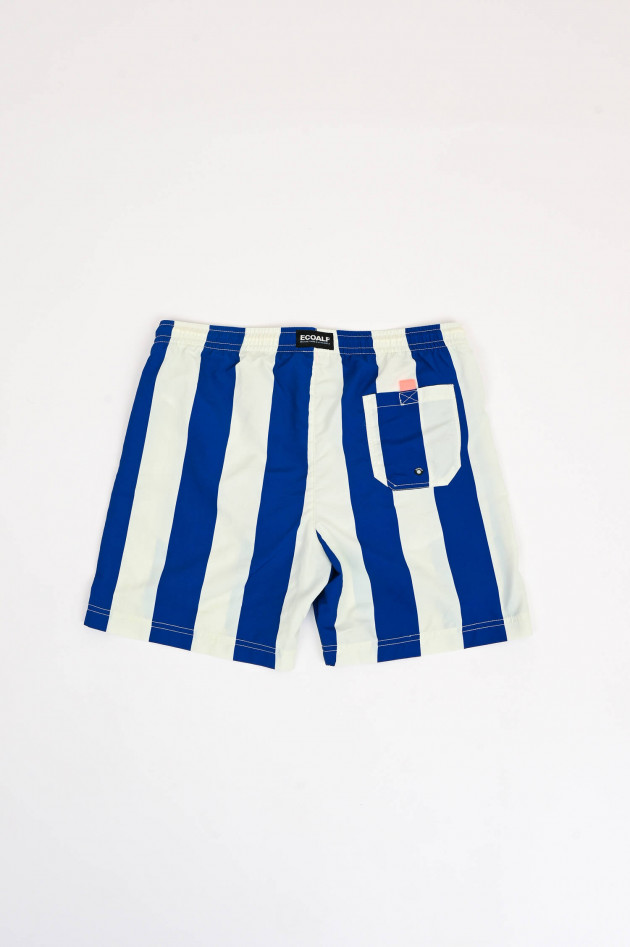 Ecoalf Gestreifte Badeshorts BEQUIAALF in Navy/Blau