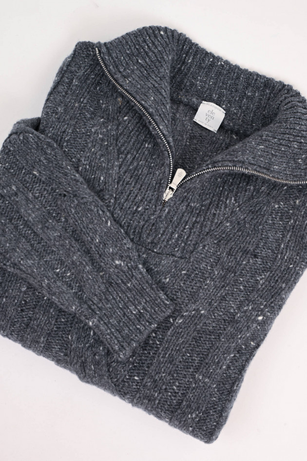 Eleventy Cashmere-Mix Pullover in Grau-Melange