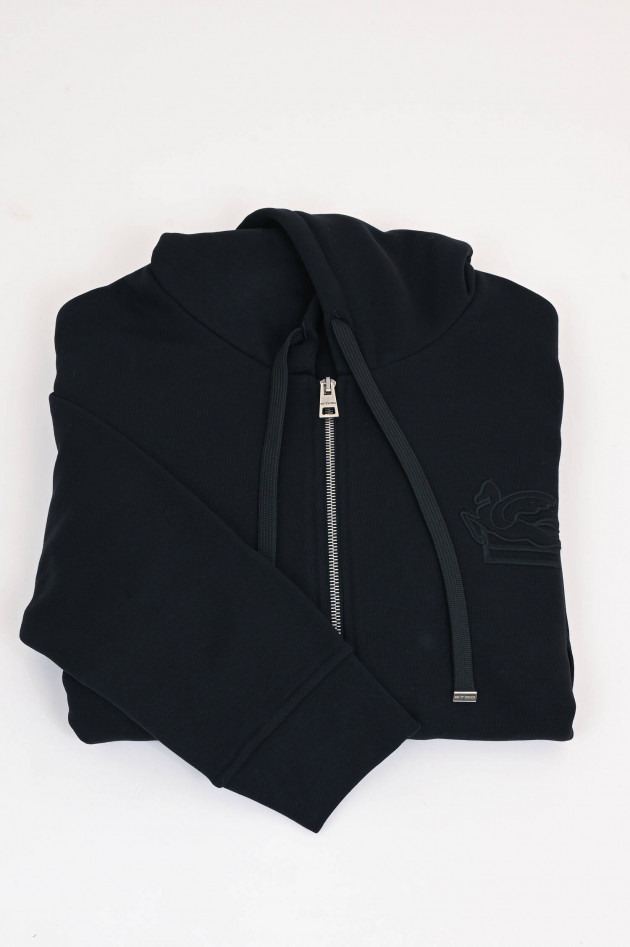 Etro Sweatshirt Jacke aus Baumwolle in Schwarz