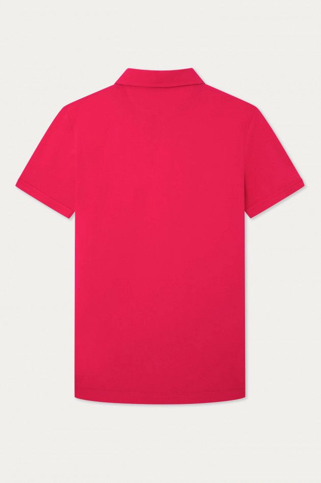 Hackett London Poloshirt mit gemustertem Unterkragen in Fuchsia