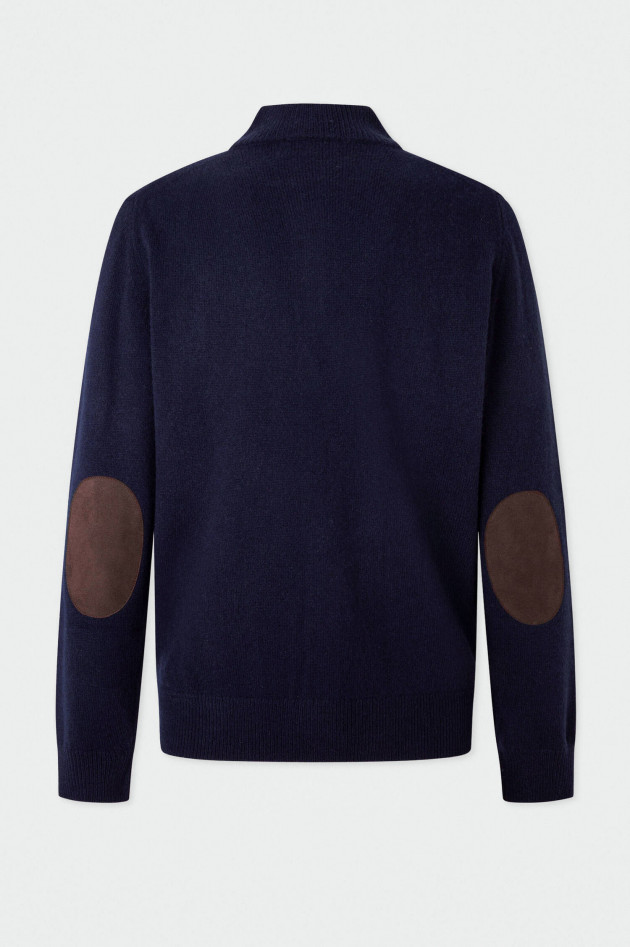 Hackett London Strickjacke aus Lammwolle in Navy