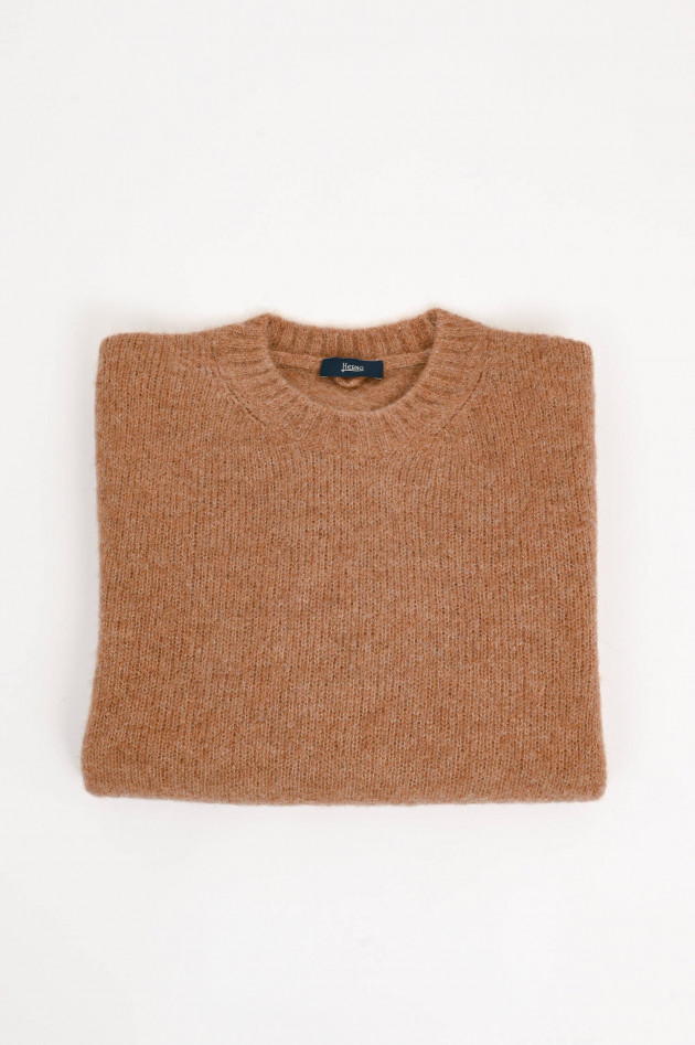 Herno Strickpullover aus Alpaka-Woll-Mix in Terracotta