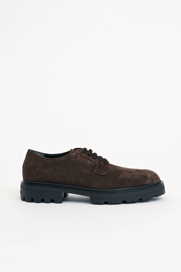 Hogan Oxford-Schuhe aus Veloursleder in Braun