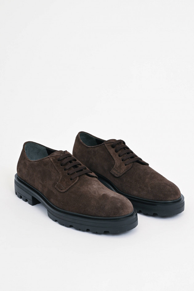 Hogan Oxford-Schuhe aus Veloursleder in Braun