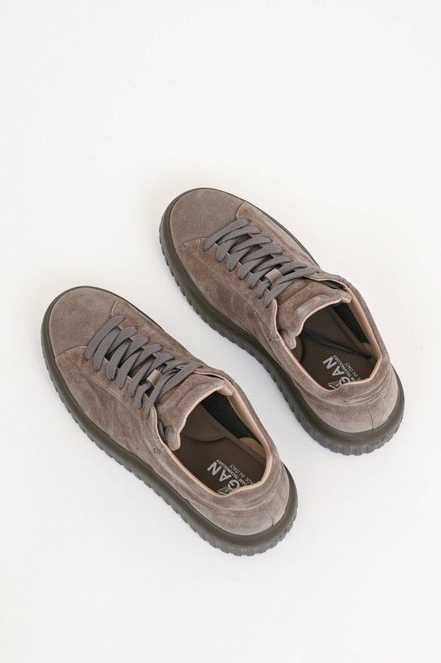 Hogan Veloursleder-Sneaker H-STRIPES ALLACCIATO in Taupe