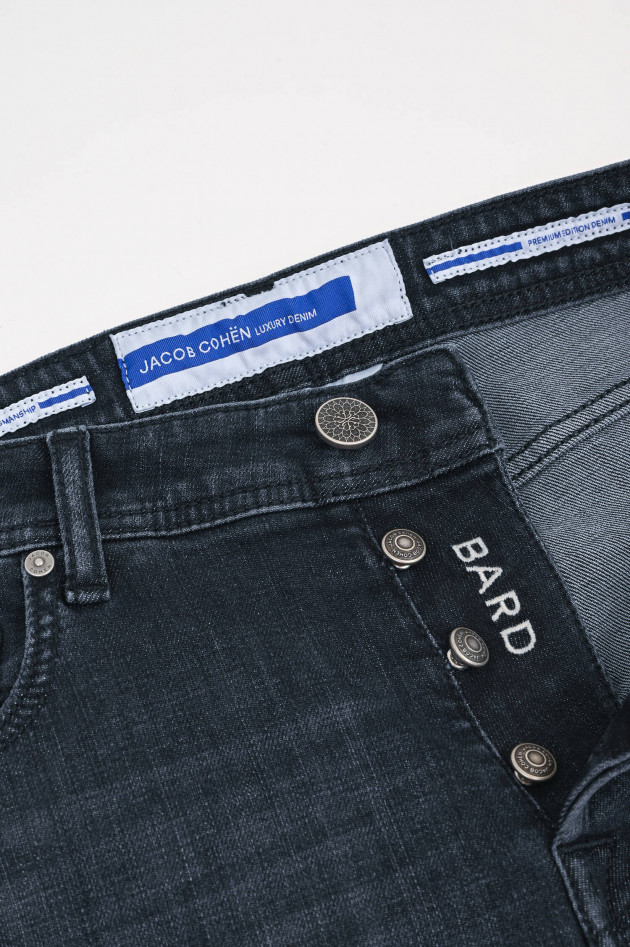 Jacob Cohën Slim Fit Jeans BARD in Grau/Schwarz