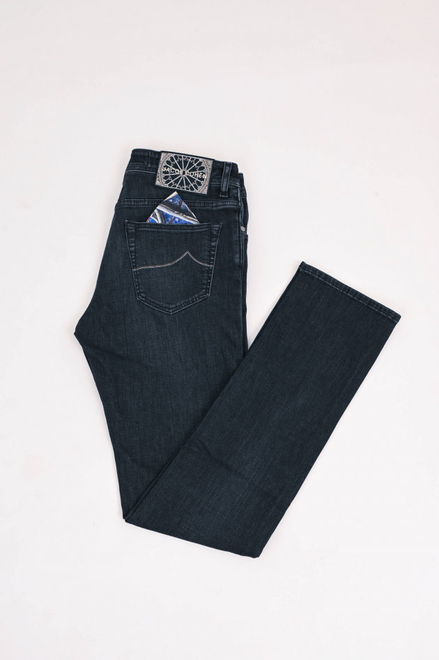 Jacob Cohën Slim Fit Jeans BARD in Grau/Schwarz