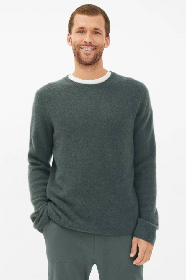 Juvia Cashmere Strickpullover in Olivgrün