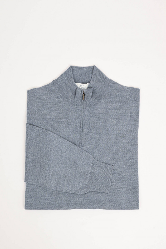 Mauro Ottaviani Feinstrick-Pullover aus Wolle in Navy