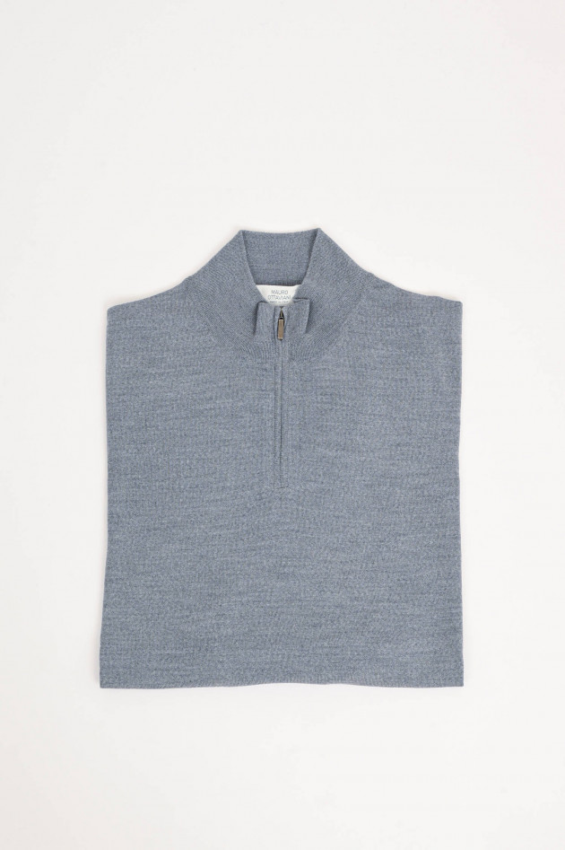 Mauro Ottaviani Feinstrick-Pullover aus Wolle in Navy