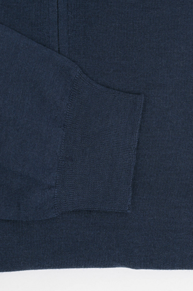 Mauro Ottaviani Feinstrickpullover aus Wolle in Navy