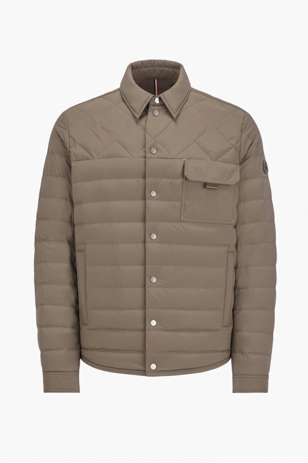 Moncler Daunen Hemdjacke ISERAN in Khaki