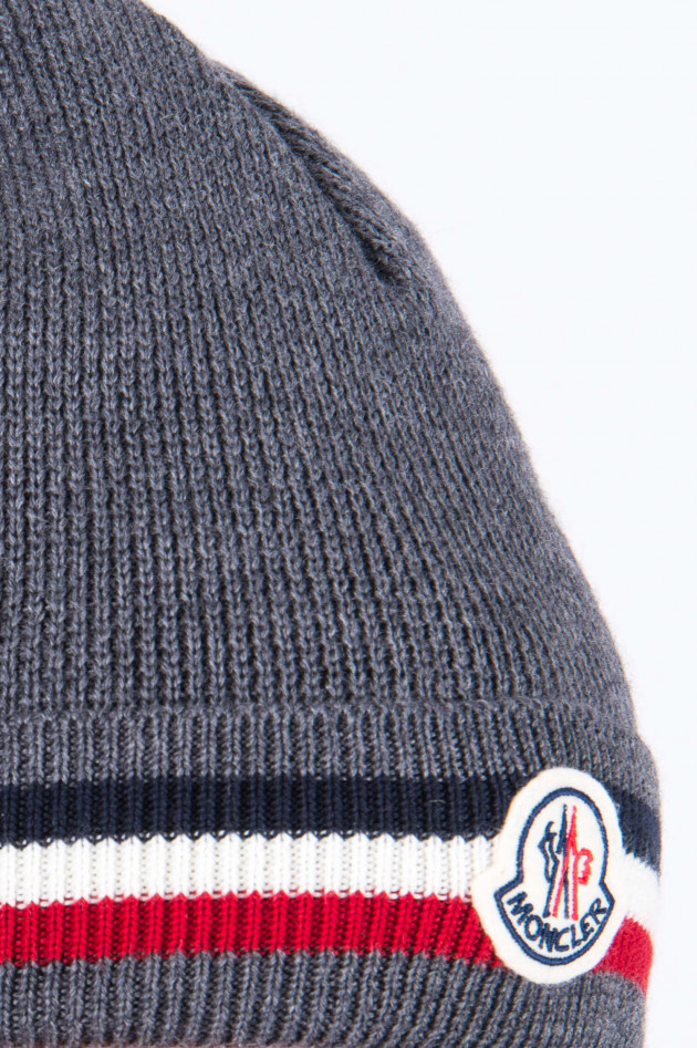 Moncler Beanie in Dunkelgrau