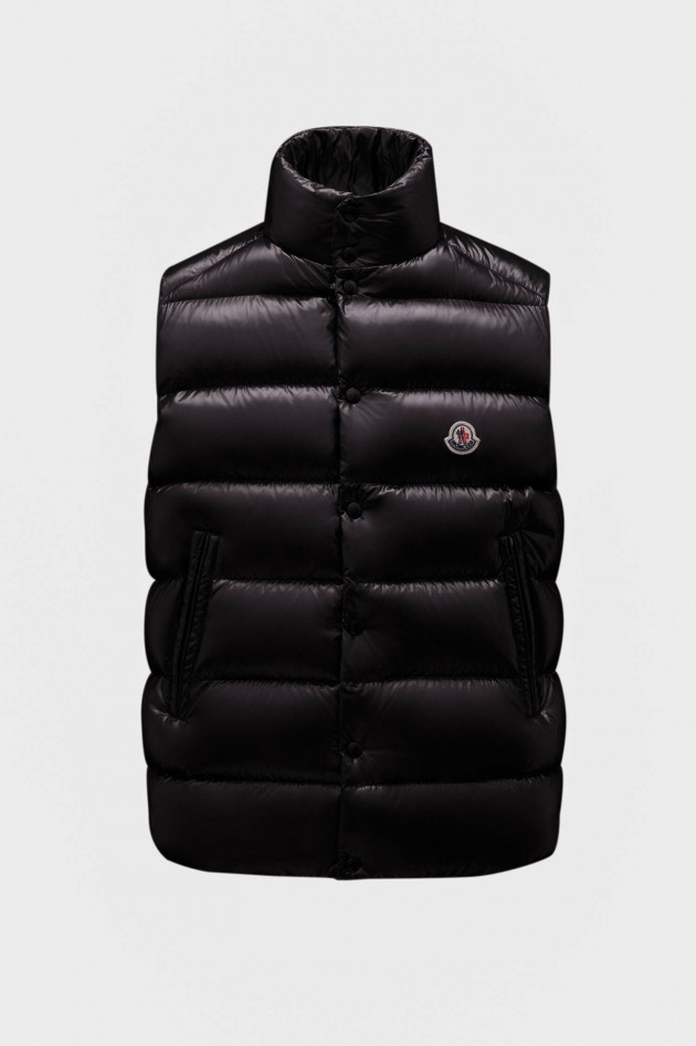 Moncler Daunengilet TIBB in glänzendem Schwarz