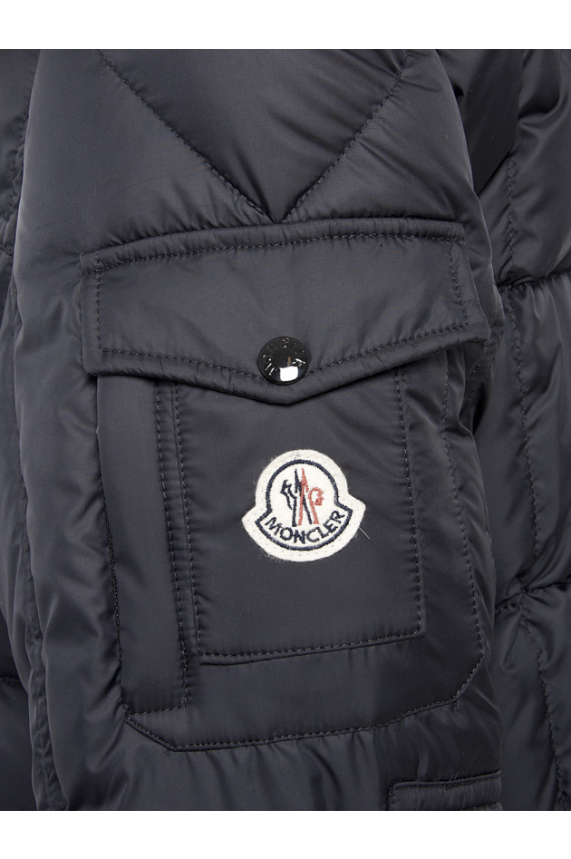 Moncler Parka mit Fellbesatz Marine