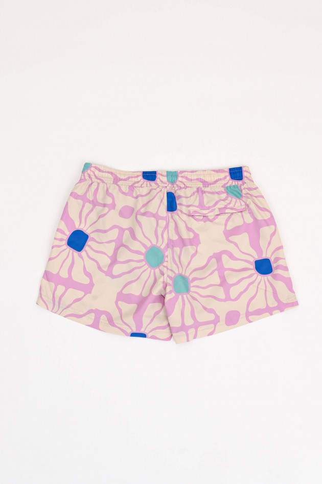 Nikben Badehose mit Seventies-Print in Multicolor