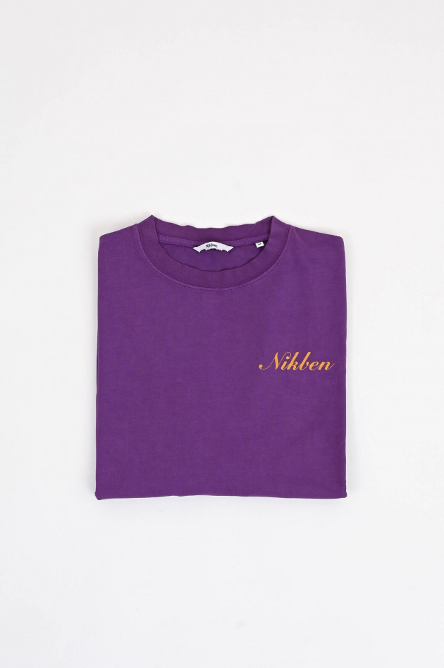 Nikben T-Shirt mit XXL-Backprint in Violett