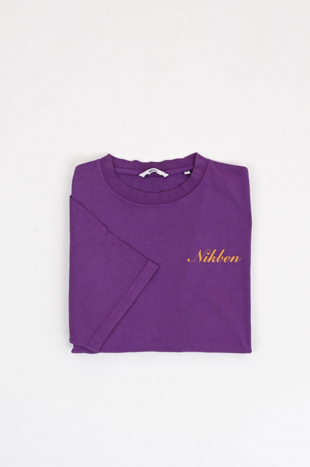 Nikben T-Shirt mit XXL-Backprint in Violett