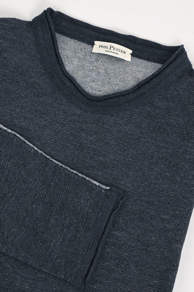 Phil Petter Pullover aus Woll-Mix in Navy