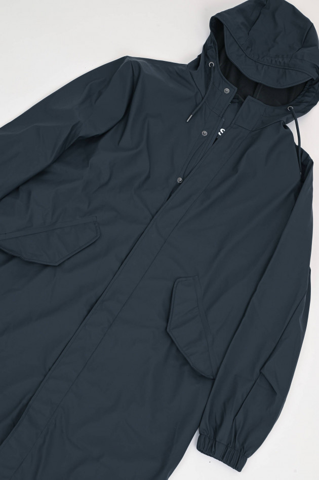 Rains Regenjacke mit Druckknöpfe in Navy